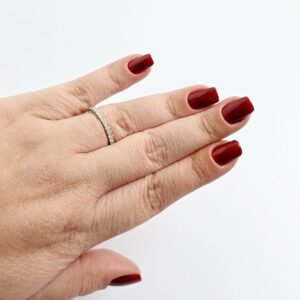 Anel em Prata com Moissanite