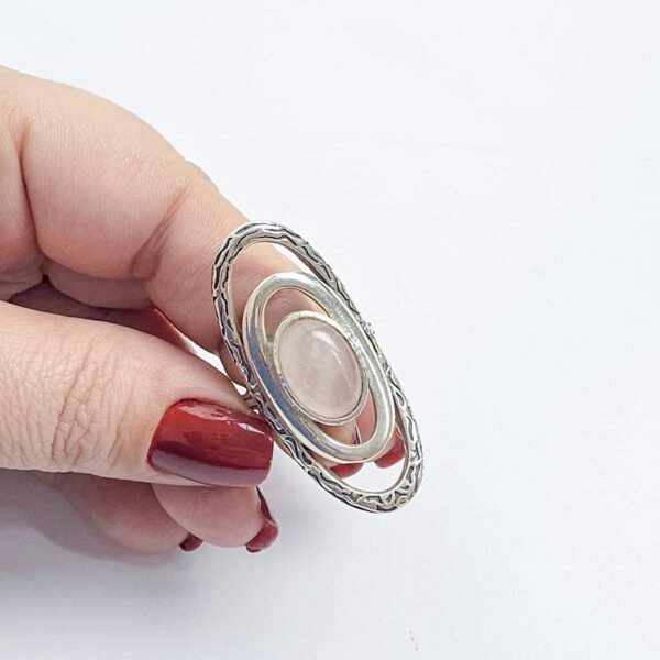 Anel Elipse Quartzo Rosa - Imagem 3