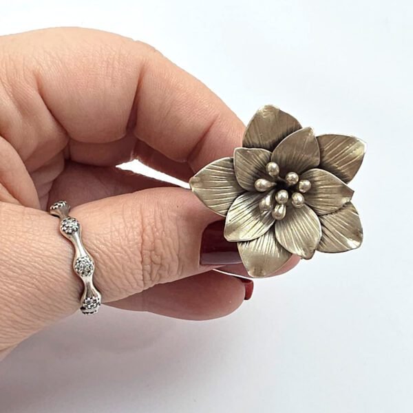 Anel Flor Artesanal - Imagem 3