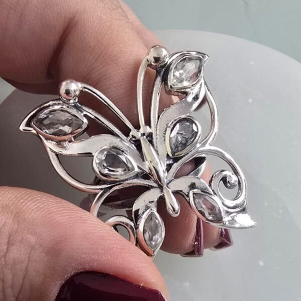 Anel Indiano Borboleta Cristal - Imagem 3