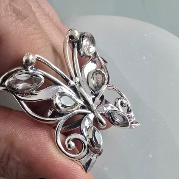 Anel Indiano Borboleta Cristal - Imagem 2