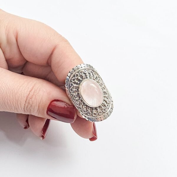 Anel Indiano Quartzo Rosa - Imagem 2