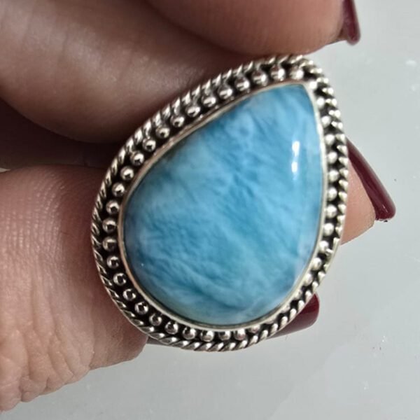 Anel Larimar Gota - Imagem 4