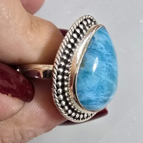 Anel Larimar Gota - Imagem 2