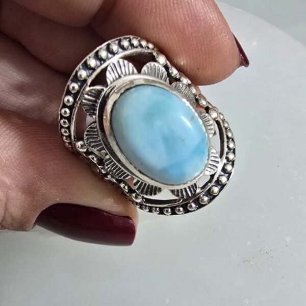 Anel Larimar Vazado - Imagem 3