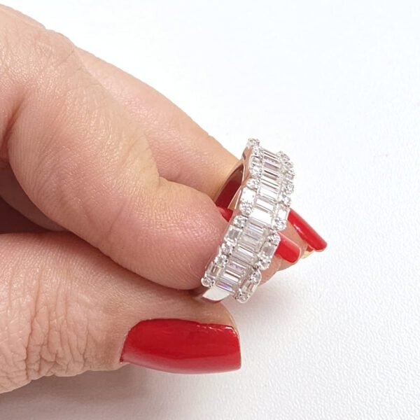 Anel Moissanite Baguete - Imagem 3