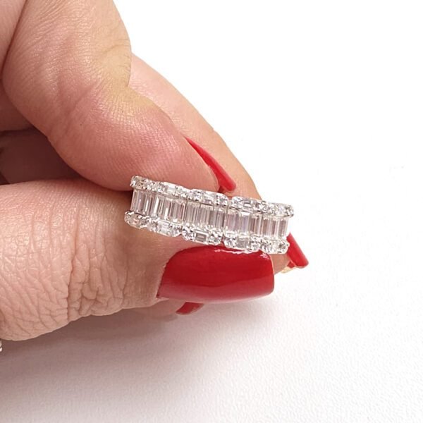 Anel Moissanite Baguete - Imagem 4