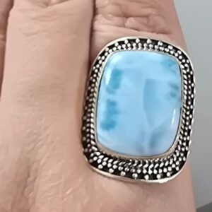 Anel Quadrado Larimar
