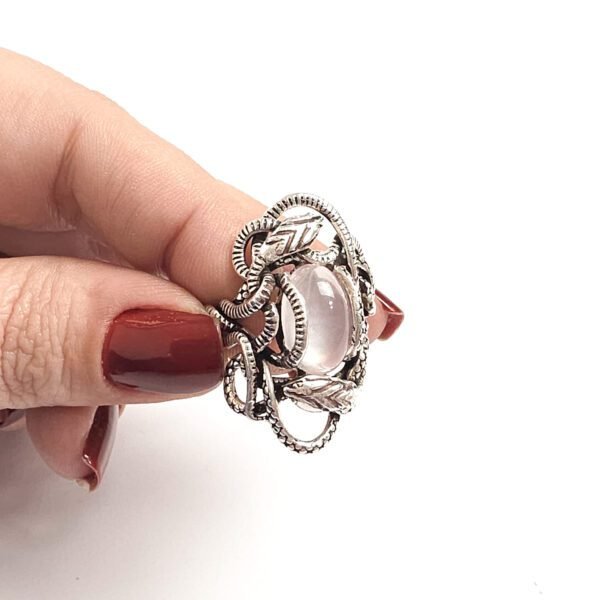 Anel Serpente Quartzo Rosa - Imagem 2