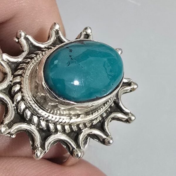 Anel Sol Turquesa Azulada - Imagem 3