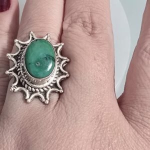 Anel Sol Turquesa Esverdeada