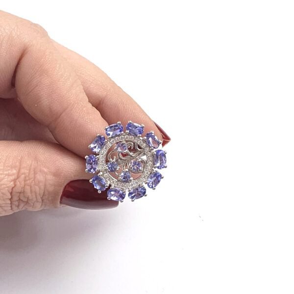 Anel Tanzanita com Zircônias - Imagem 2