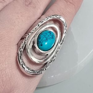 Anel Turquesa Elipse