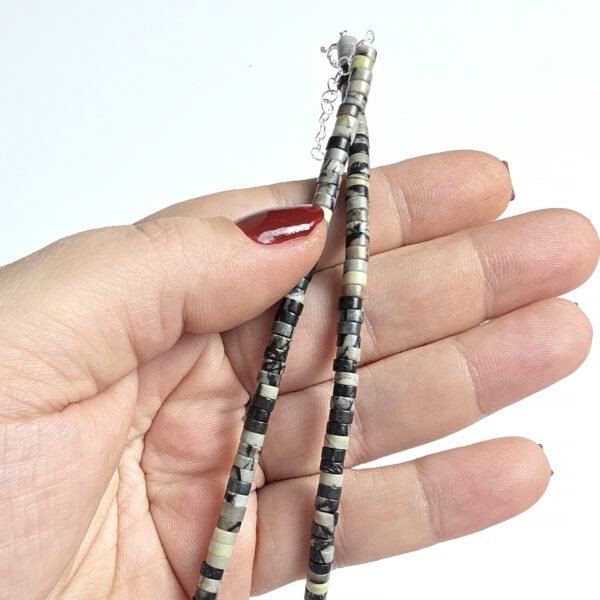 Colar Discos Jasper Imperial Howlita