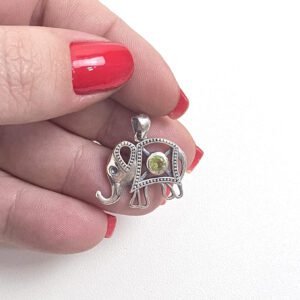 Pingente Elefante Peridoto