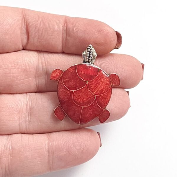 Pingente e Broche Tartaruga Coral - Imagem 3