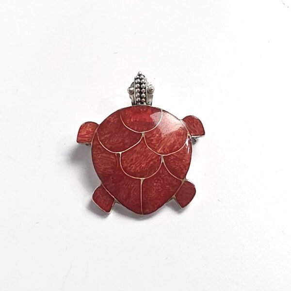 Pingente e Broche Tartaruga Coral - Imagem 4