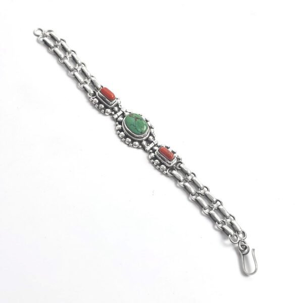 Pulseira Maxi Turquesa e Coral - Imagem 4