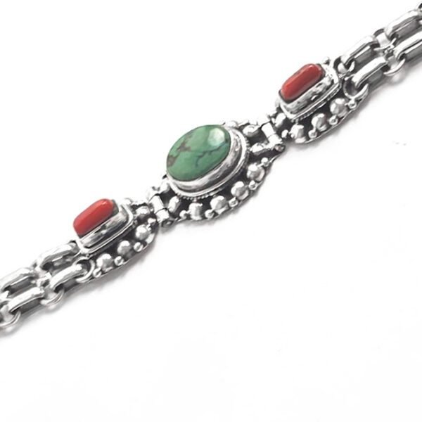 Pulseira Maxi Turquesa e Coral - Imagem 5