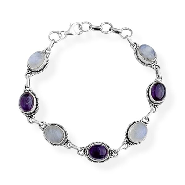 Pulseira Pedra da Lua com Ametista