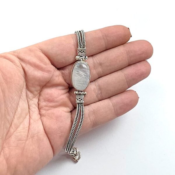 Pulseira Prata com Pedra da Lua - Imagem 2