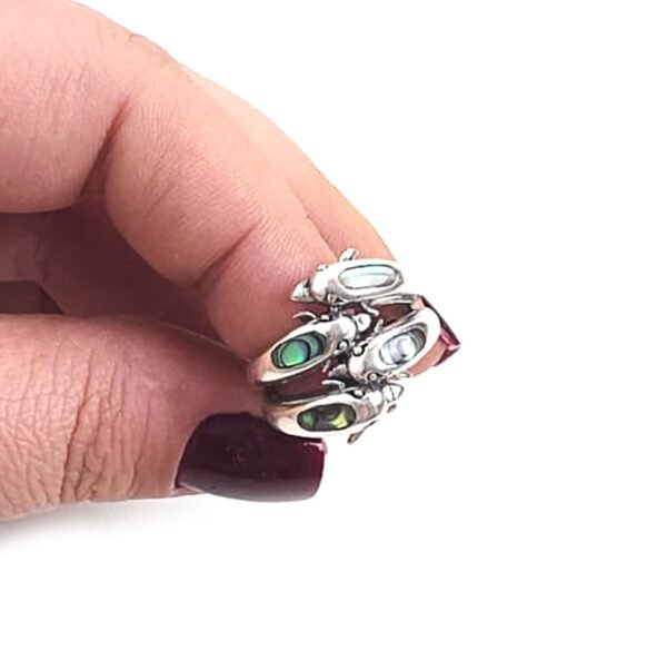 Anel Golfinhos de Abalone - Imagem 2
