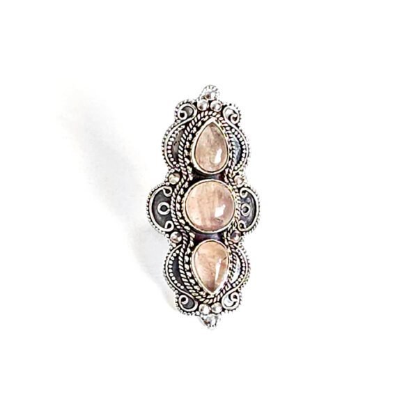 Anel Maxi Indiano Quartzo Rosa - Imagem 2