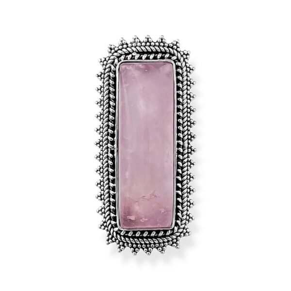 Anel Maxi Quartzo Rosa Retangular - Imagem 2