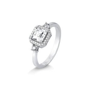 Anel Moissanite Quadrado