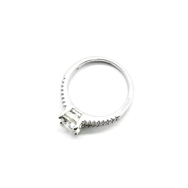 Anel Moissanite Solitário aro Duplo - Imagem 2