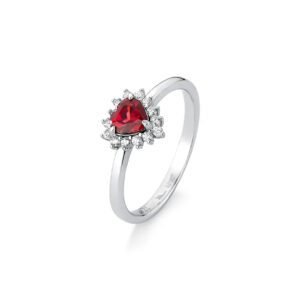 Anel Moissanite com Granada