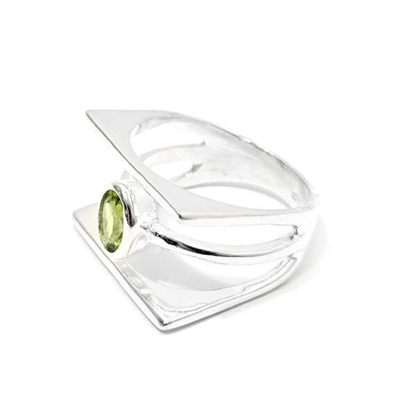 Anel Quadrado Peridoto - Imagem 2