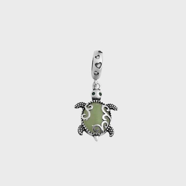 Berloque Tartaruga com Pedra Natural Jade - Imagem 2
