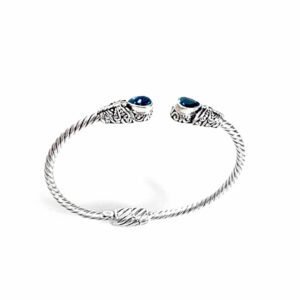 Bracelete Libélula com Topázio Azul