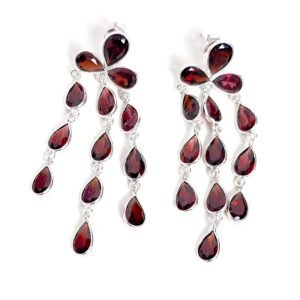 Brinco Granadas Lapidadas Flor