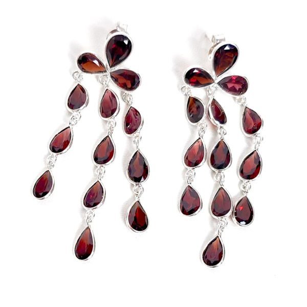 Brinco Granadas Lapidadas Flor