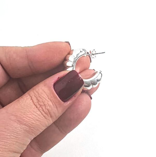Brinco Meia Argola Eletroformação - Imagem 2