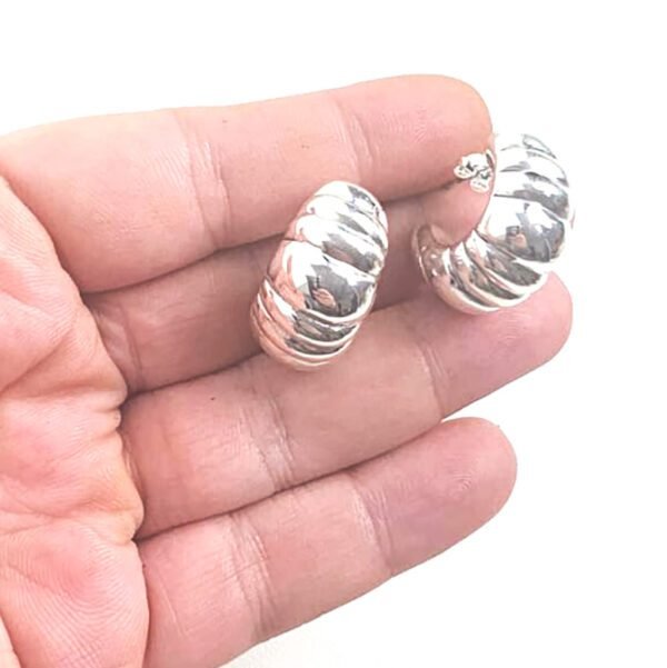 Brinco Meia Argola Eletroformação - Imagem 4