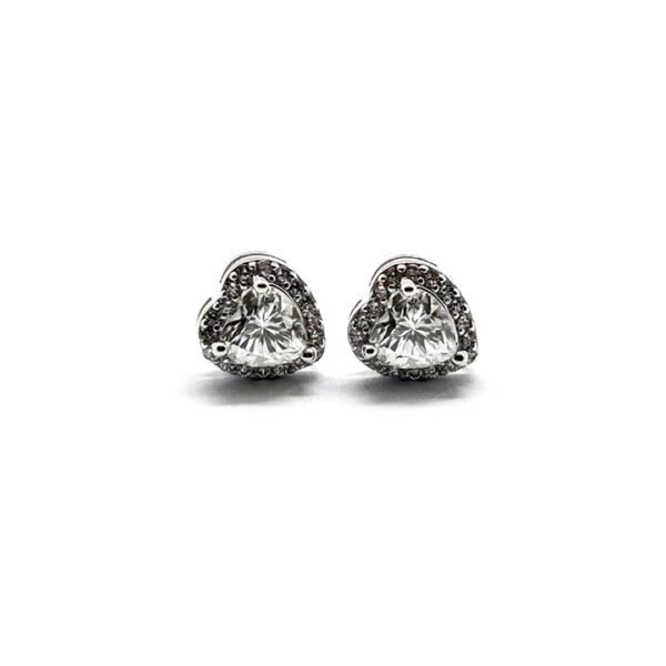 Brinco Moissanite em Coração