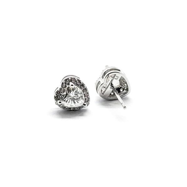 Brinco Moissanite em Coração - Imagem 2