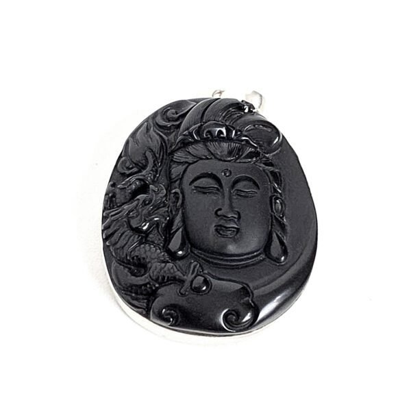Pingente Buda Obsidiana - Imagem 2