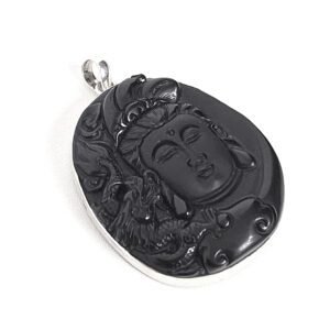 Pingente Buda Obsidiana