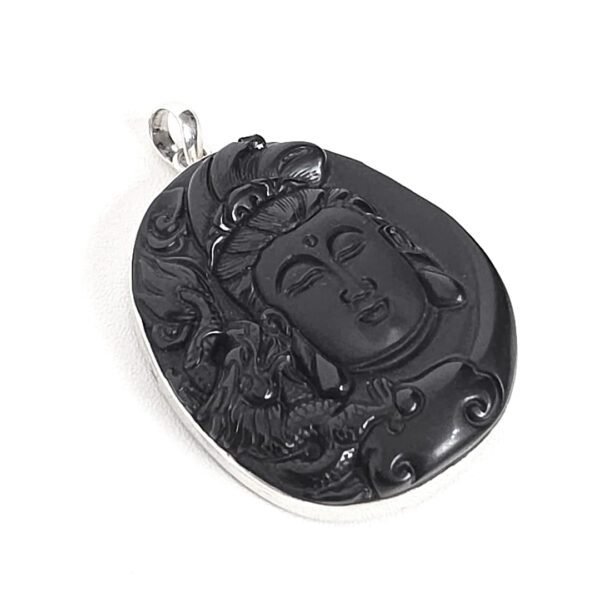 Pingente Buda Obsidiana
