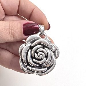 Pingente Rosa Eletroformação GG