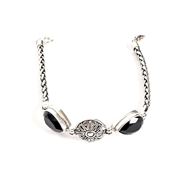 Pulseira Flor com Onix
