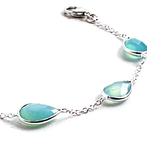 Pulseira Gota Facetada Calcedônia - Imagem 2