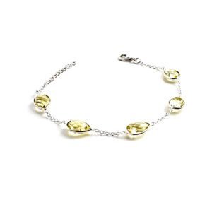 Pulseira Gota Facetada Citrino
