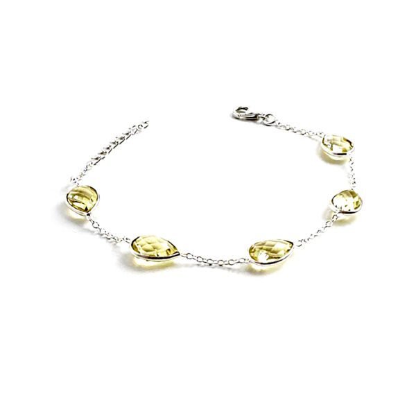 Pulseira Gota Facetada Citrino