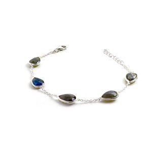 Pulseira Gota Facetada Labradorita