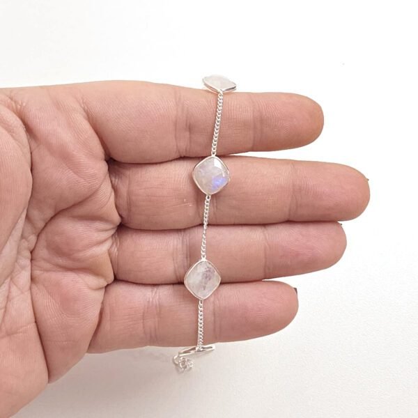 Pulseira Indiana Cinco Pedras Pedra da Lua - Imagem 2